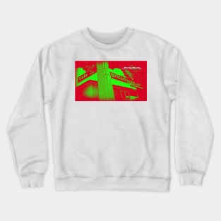 Yale Street & Broadway, Santa Monica, California by Mistah Wilson Crewneck Sweatshirt